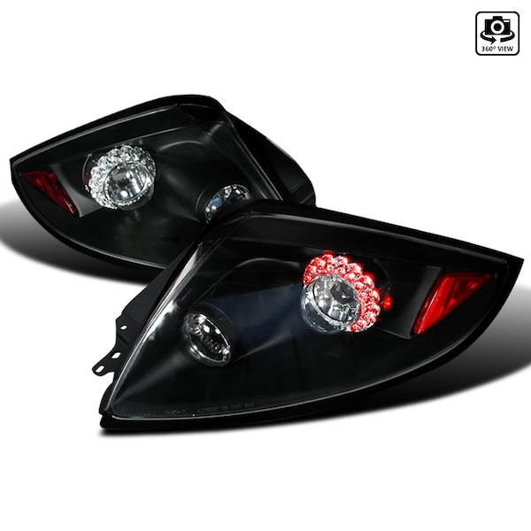 Spec-D Tuning 06-07 Mitsubishi Eclipse LED Tail Lights Black LT-ELP06JMLED-TM - main